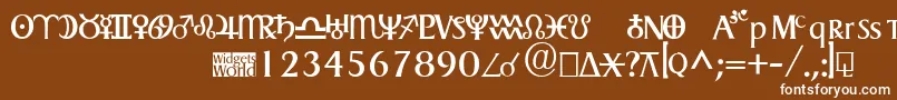 フォントAstrogadget – 茶色の背景に白い文字