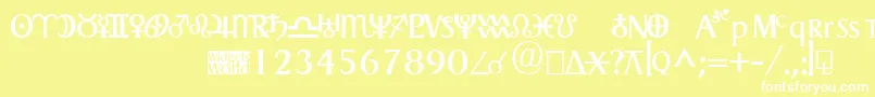 Astrogadget Font – White Fonts on Yellow Background