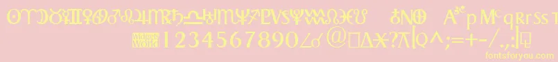 Astrogadget Font – Yellow Fonts on Pink Background