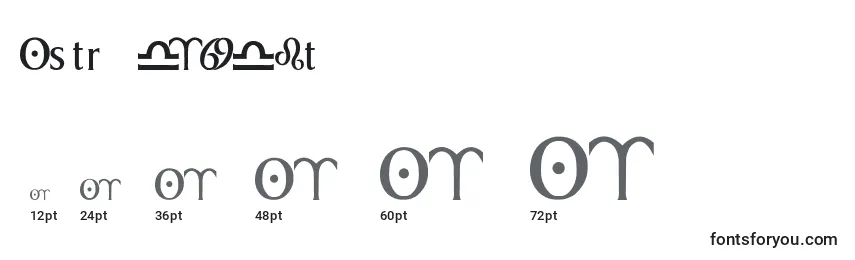 Размеры шрифта Astrogadget