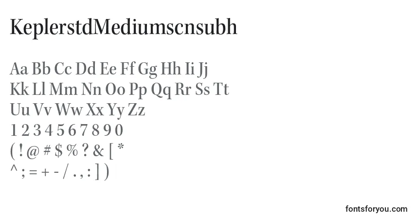 KeplerstdMediumscnsubh-fontti – aakkoset, numerot, erikoismerkit