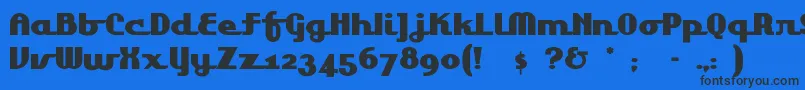 Lakeshor1 Font – Black Fonts on Blue Background