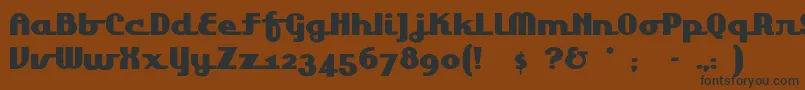 Lakeshor1 Font – Black Fonts on Brown Background