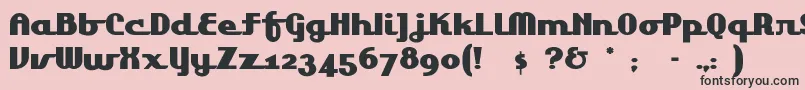 フォントLakeshor1 – ピンクの背景に黒い文字