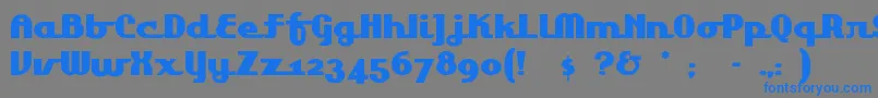 Lakeshor1 Font – Blue Fonts on Gray Background