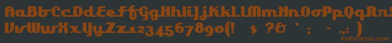 Lakeshor1-fontti – ruskeat fontit mustalla taustalla
