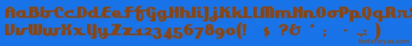 Шрифт Lakeshor1 – коричневые шрифты на синем фоне