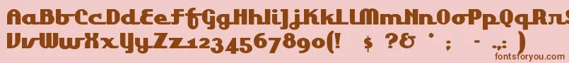 Lakeshor1 Font – Brown Fonts on Pink Background