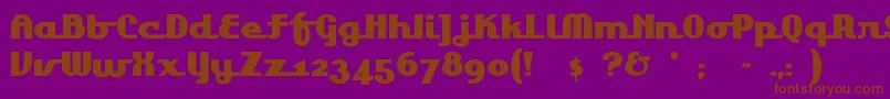 Шрифт Lakeshor1 – коричневые шрифты на фиолетовом фоне