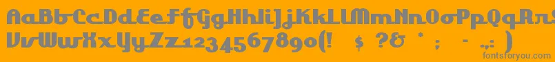 フォントLakeshor1 – オレンジの背景に灰色の文字