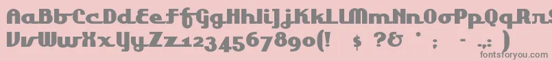 フォントLakeshor1 – ピンクの背景に灰色の文字