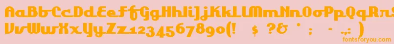 Lakeshor1 Font – Orange Fonts on Pink Background