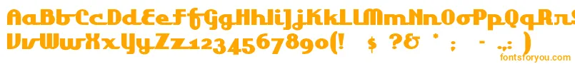 フォントLakeshor1 – 白い背景にオレンジのフォント