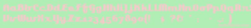 フォントLakeshor1 – 緑の背景にピンクのフォント
