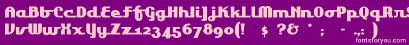 Lakeshor1-fontti – vaaleanpunaiset fontit violetilla taustalla