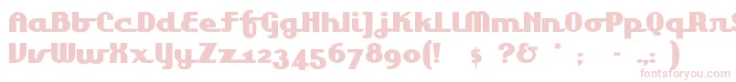 Lakeshor1-fontti – vaaleanpunaiset fontit valkoisella taustalla