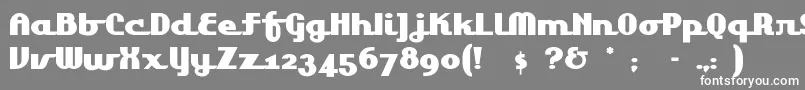 フォントLakeshor1 – 灰色の背景に白い文字