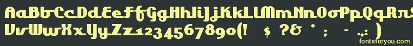 Шрифт Lakeshor1 – жёлтые шрифты на чёрном фоне
