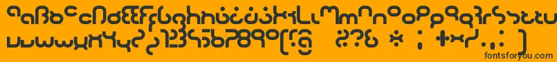 Hyper2000 Font – Black Fonts on Orange Background