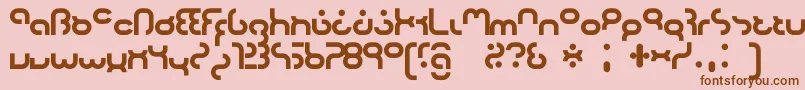 Hyper2000 Font – Brown Fonts on Pink Background