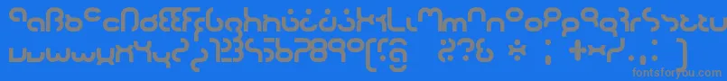 フォントHyper2000 – 青い背景に灰色の文字