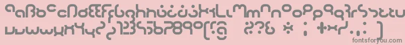 Hyper2000 Font – Gray Fonts on Pink Background