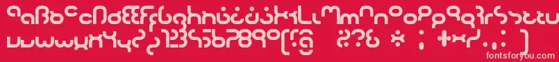 Hyper2000 Font – Pink Fonts on Red Background