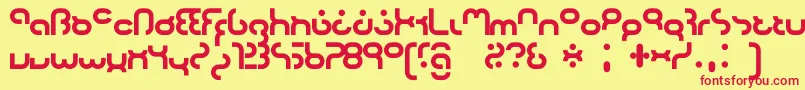 Hyper2000 Font – Red Fonts on Yellow Background