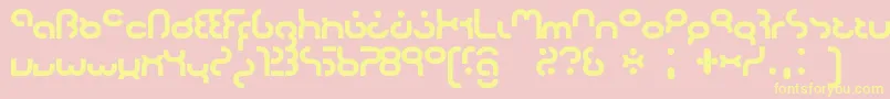 Hyper2000 Font – Yellow Fonts on Pink Background