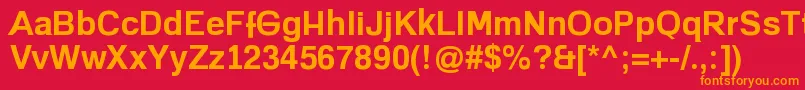 Marianafamily Font – Orange Fonts on Red Background
