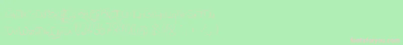 MisterFish Font – Pink Fonts on Green Background