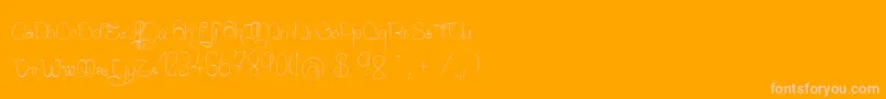 MisterFish Font – Pink Fonts on Orange Background