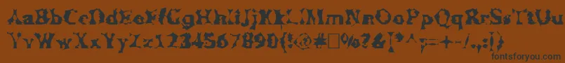 Manslem Font – Black Fonts on Brown Background