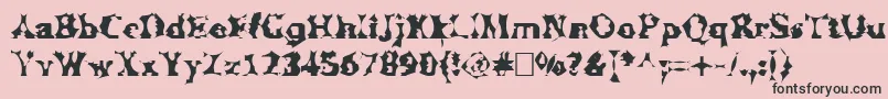 Manslem Font – Black Fonts on Pink Background