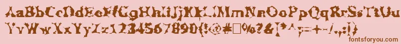 Manslem Font – Brown Fonts on Pink Background