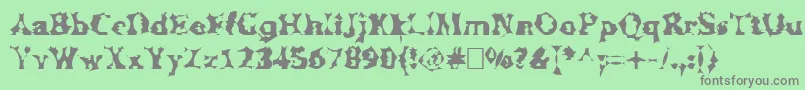 Manslem Font – Gray Fonts on Green Background