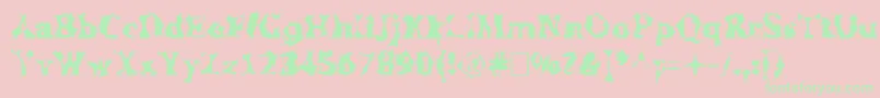 Manslem Font – Green Fonts on Pink Background