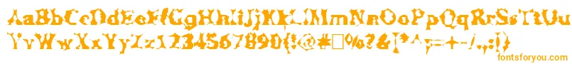 Manslem Font – Orange Fonts on White Background