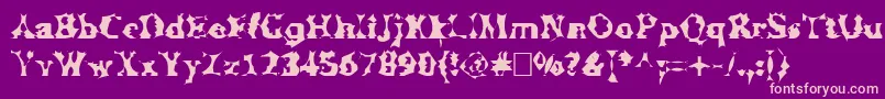 Manslem Font – Pink Fonts on Purple Background