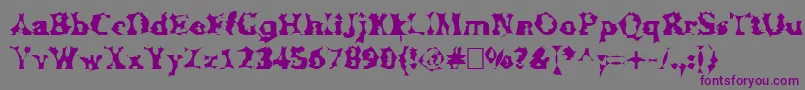 Manslem Font – Purple Fonts on Gray Background