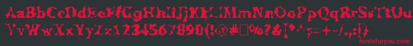 Manslem Font – Red Fonts on Black Background