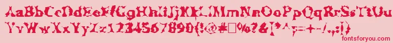 Manslem Font – Red Fonts on Pink Background
