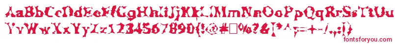 Manslem-Schriftart – Rote Schriften auf weißem Hintergrund