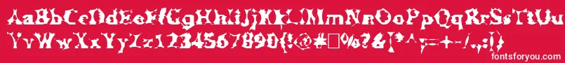 Manslem Font – White Fonts on Red Background