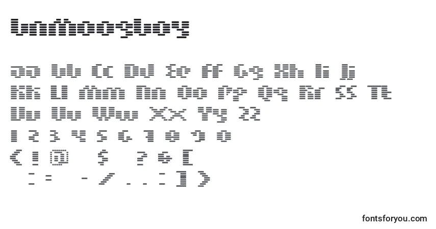 Fuente BnMoogBoy - alfabeto, números, caracteres especiales