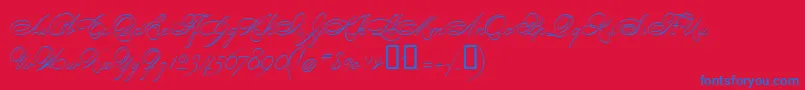 fuente PenmanScript – Fuentes Azules Sobre Fondo Rojo