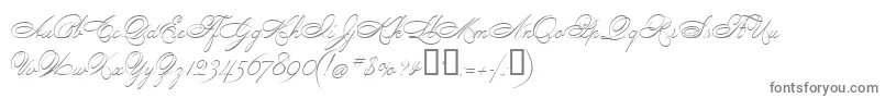 PenmanScript Font – Gray Fonts on White Background