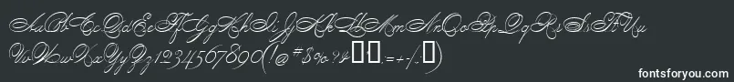 PenmanScript Font – White Fonts on Black Background