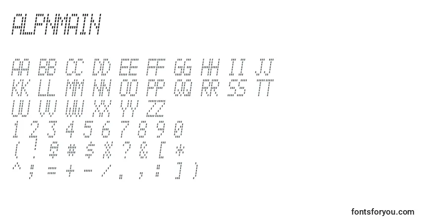 Alpnmain-fontti – aakkoset, numerot, erikoismerkit