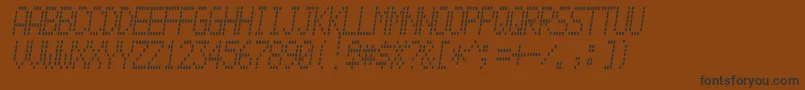 Alpnmain-Schriftart – Schwarze Schriften auf braunem Hintergrund
